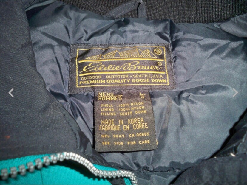 Vintage 90s Eddie Bauer Goose Down Puffer Puffy Pullover