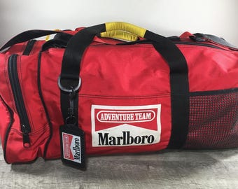 90’s Marlboro Adventure Team Travel Weekender Bag Vintage Luggage Duffle Duffel