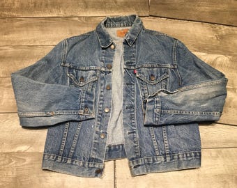 Vintage 90s LEVI'S Denim Jacket Size 38 / Medium / 1990s Levis