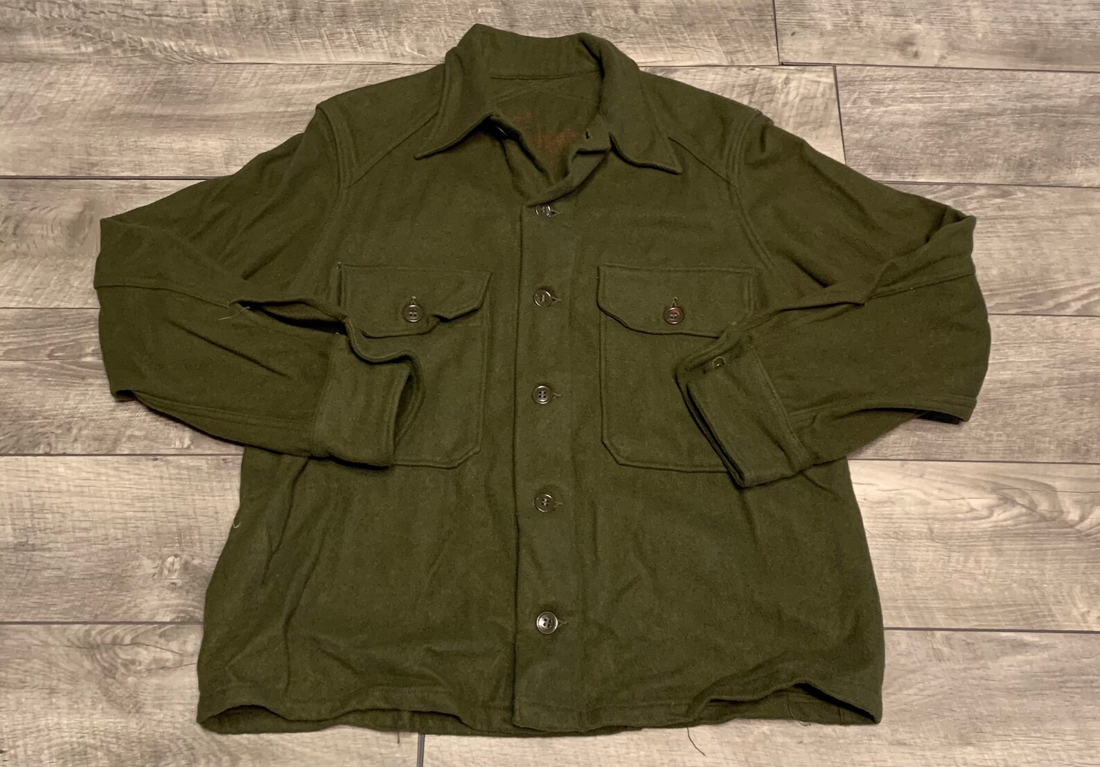 Vintage US Korean War Era OG Olive Green 108 Wool Field Shirt | Etsy