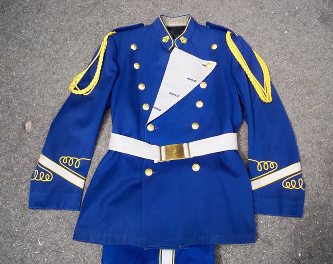 Vintage 1980's Craddock Uniforms Marching Band Uniform Blue Rider