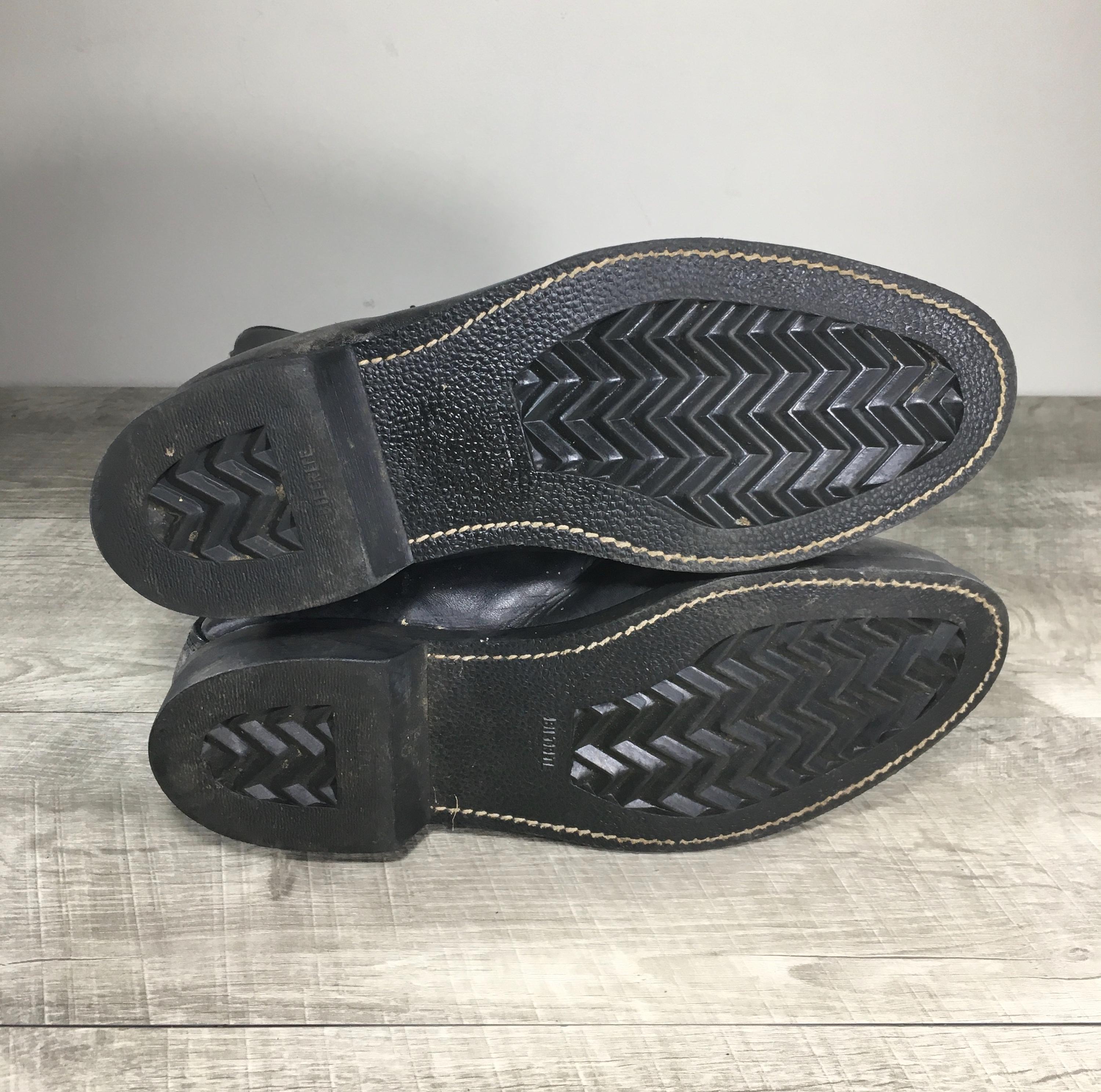Vintage 80s Combat Mens Work Steel Toe Punk Grunge Goth Black