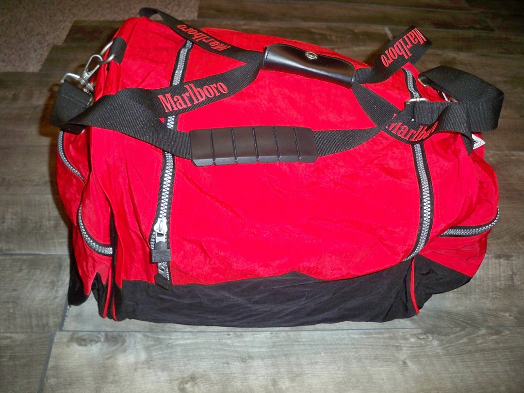 Vintage Marlboro Adventure Team Advertising Travel Luggage Duffel Bag ...