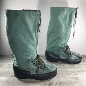 Vintage Vietnam War Era 70s Military Boots Leather Combat Mens Chukka Size 8 W Vintage | Shoes | Vtg 7s Vietnam War Mens 75 Distressed  main image 2