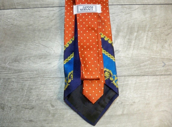 Gianni Versace Vintage Gold Medusa Silk Neck Tie … - image 5