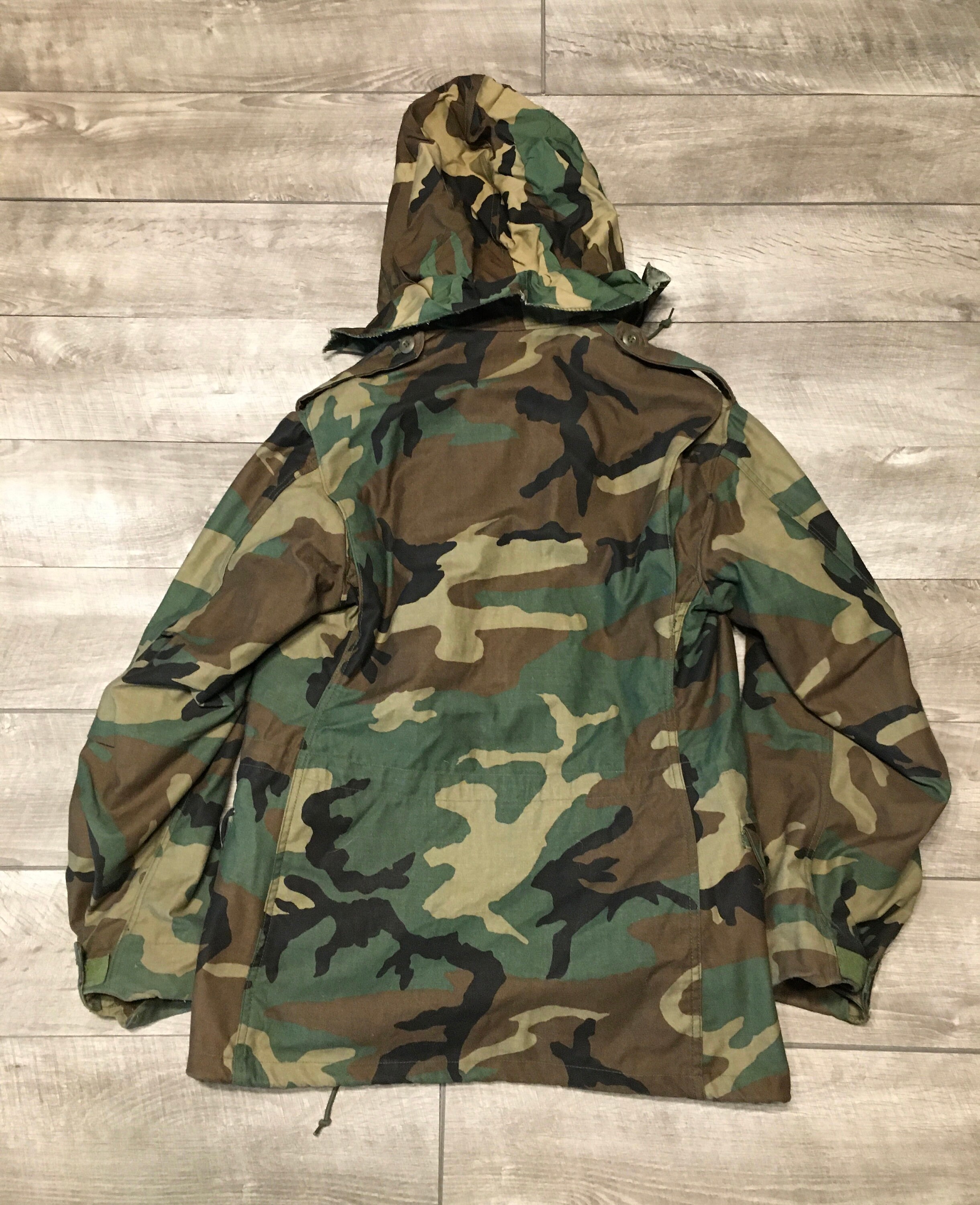 ジャケット・アウター 80s US.Army  Camo Parka (size L) Vintage 1980s US Army Camo Parka Cold Weather Jacket Golden