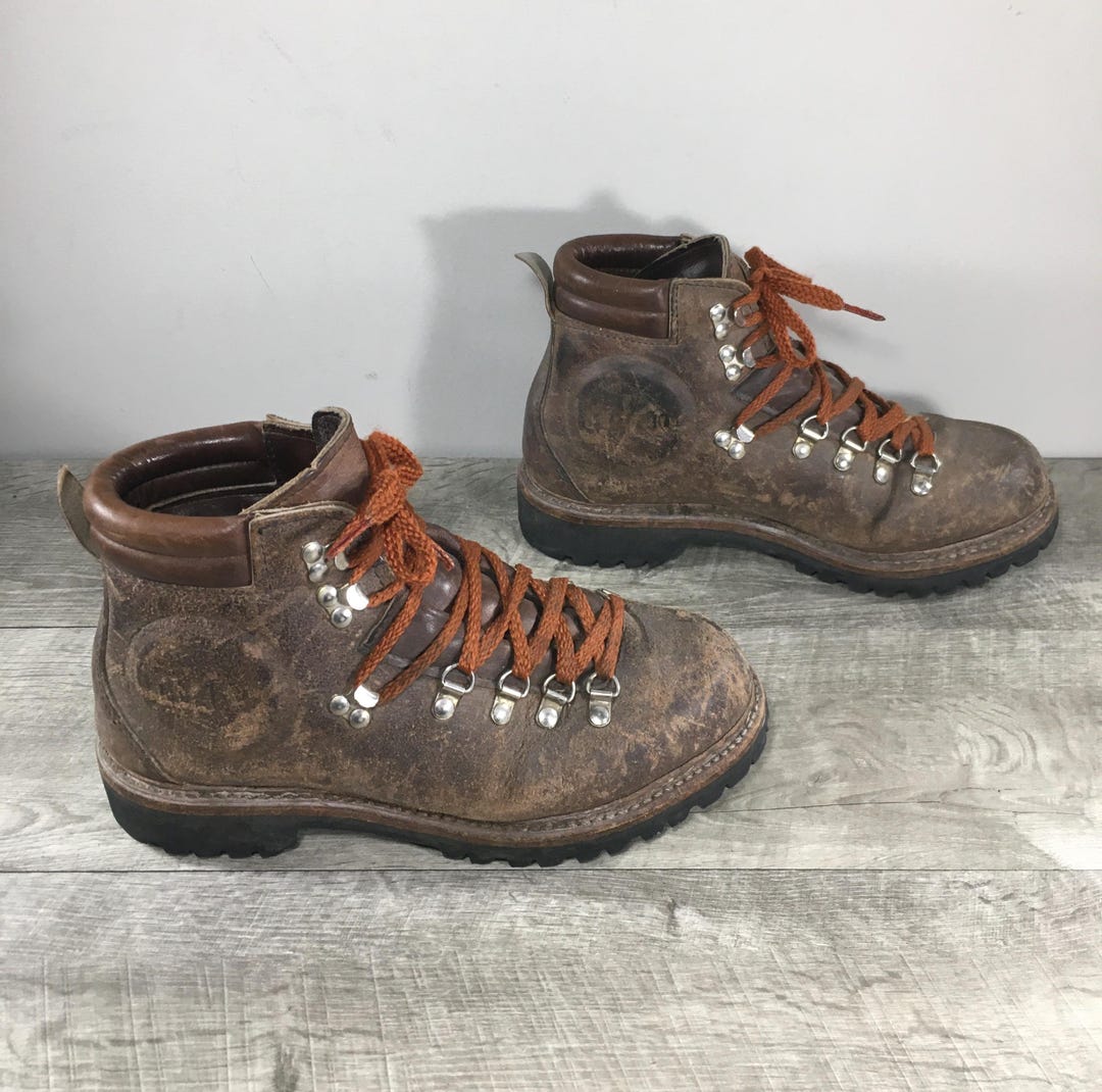 Bottes De Randonnée Vintage Tirah En Cuir - Taille US 9 - Made In USA - Occasion Très Bon état