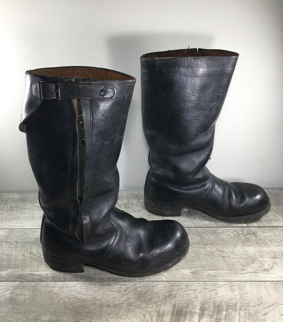 Vintage Jack Black Leather Combat Motorcycle Biker Riding Mens Boots Fits a Size 9.5 Etsy UK