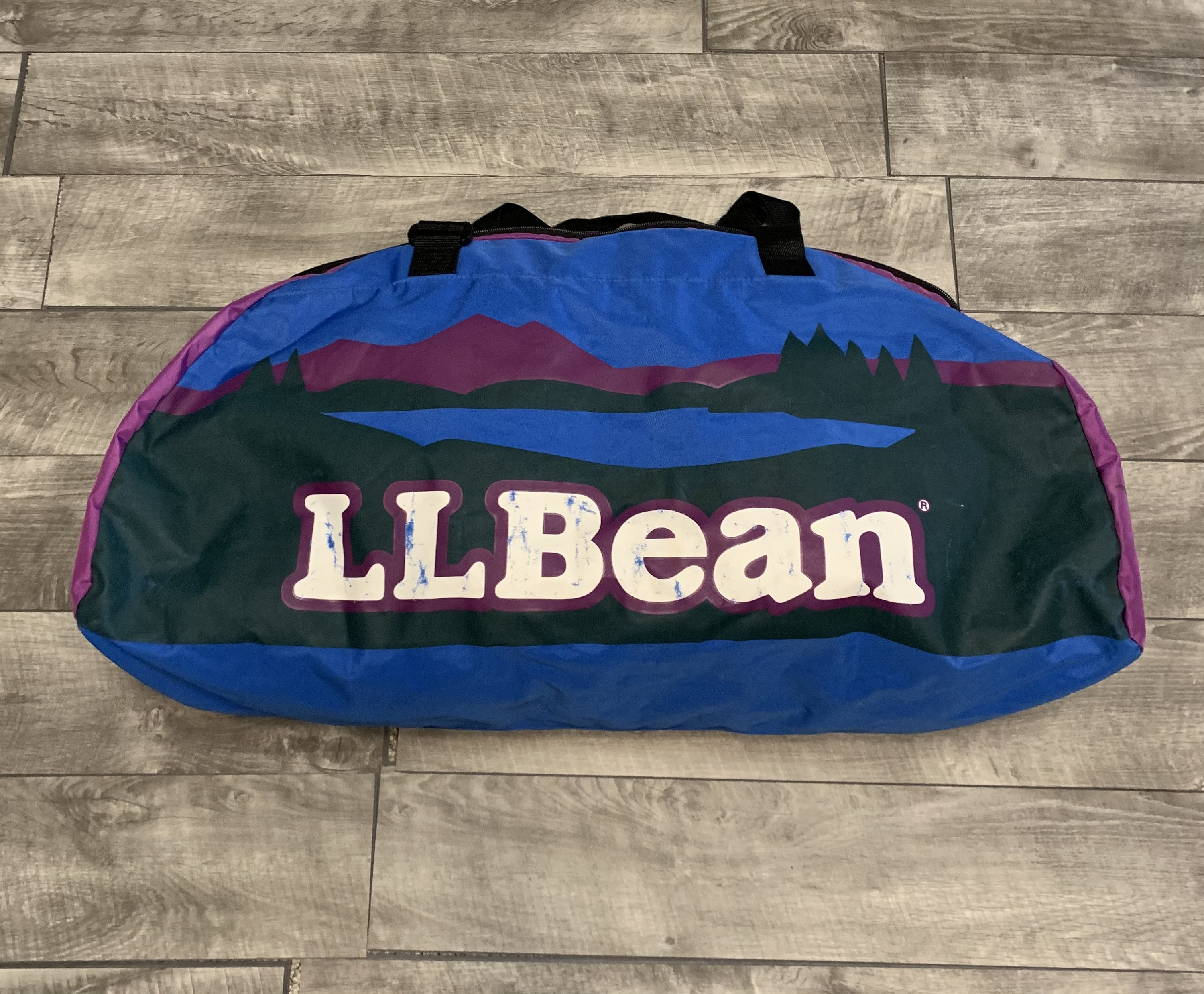 Vintage LL Bean Nylon Duffel Duffle Gym 