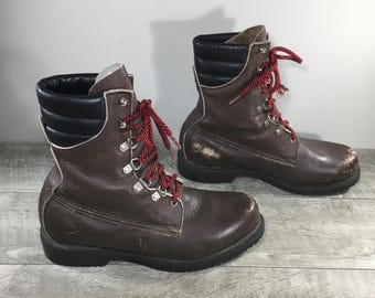 Vintage 80s Red Wing Irish Setter Sport Boot Made in Usa Moc Toe