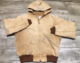 Men's Vintage Y2K Carhartt J205 Duck Ridge Sherpa Fleece Lined