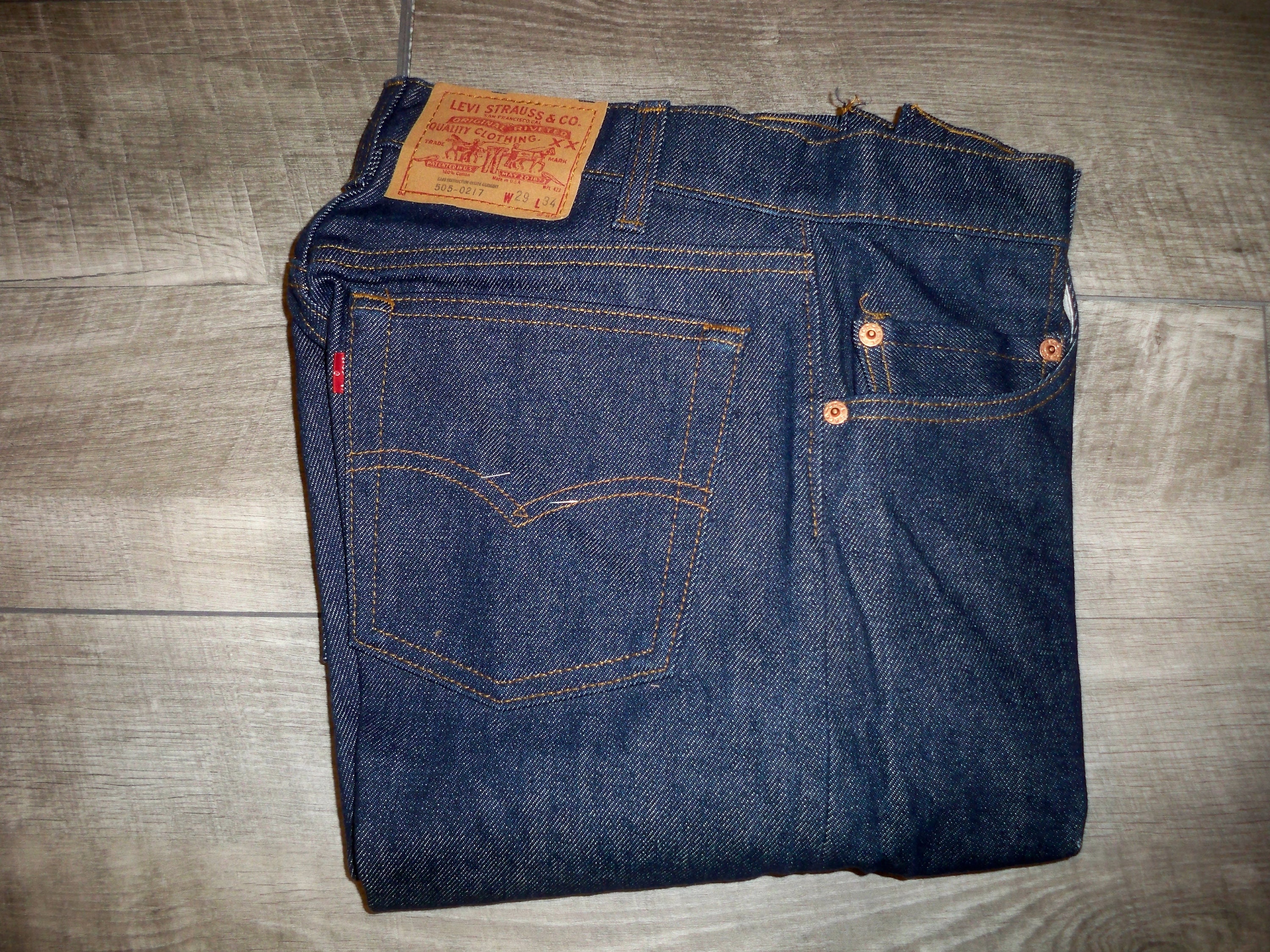 droog omvang Vol Levis 505 0217 Vintage 1966 Red Tag Heren Dead Stock Denim - Etsy België