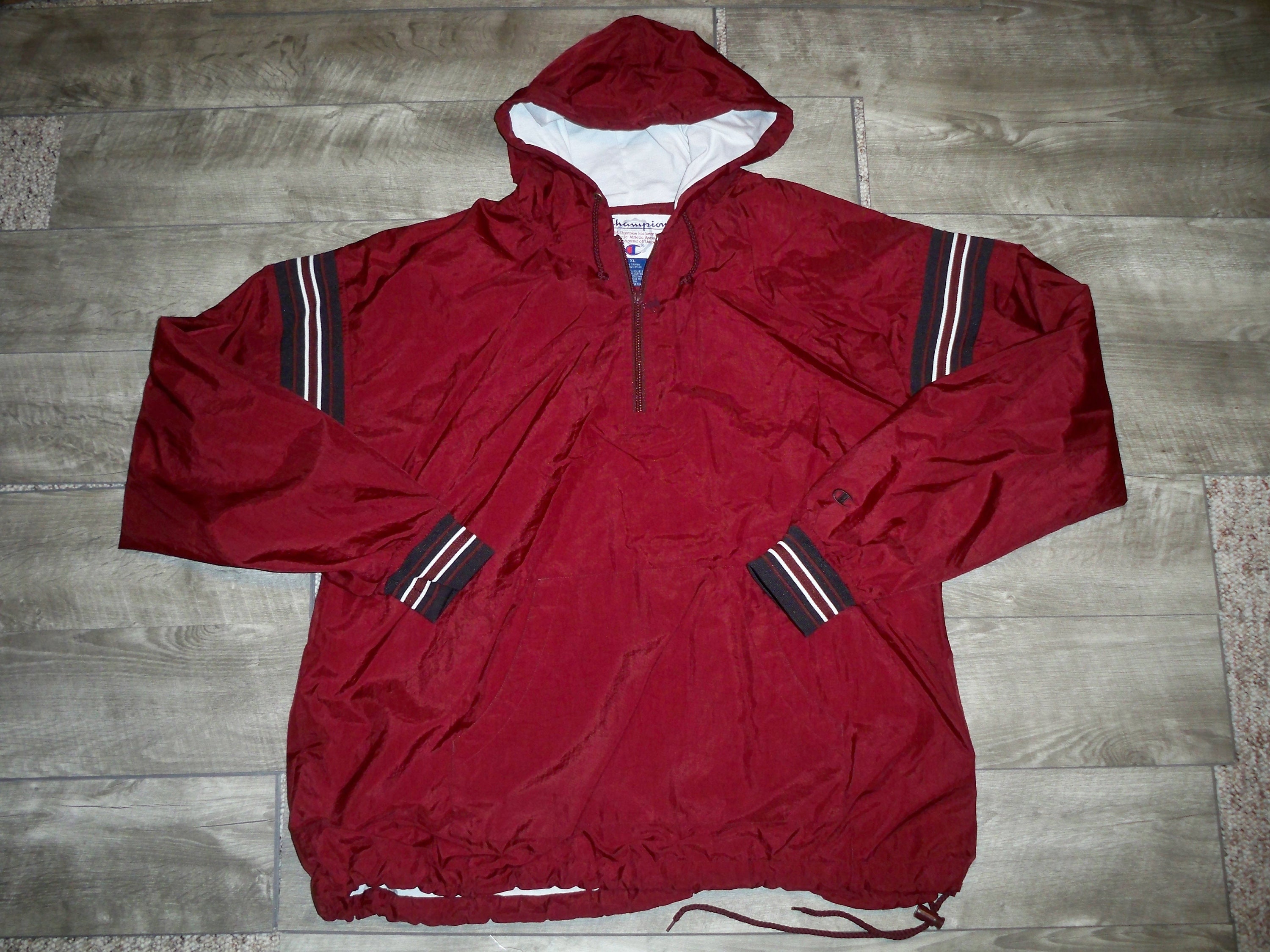 Vintage Champion Maroon Windbreaker Windstopper Full Zip - Etsy