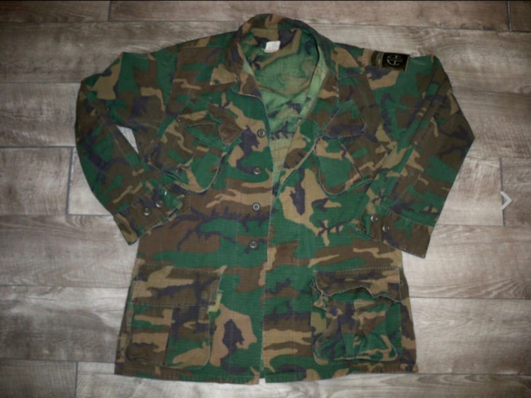 Vintage US ARMY Vietnam Era Rip-stop Uniform Camouflage Camo