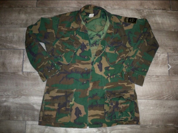 Vintage Us Army Vietnam Era Rip Stop Uniform Camouflage Camo Etsy