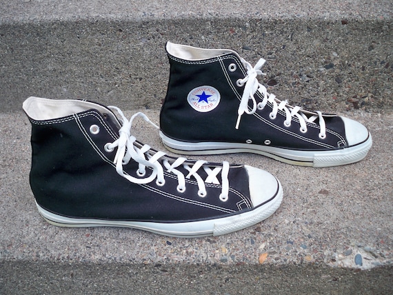vintage black converse high tops