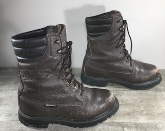 Vintage Browning Sport Upland Work Mens Hunting Brown Leather Gore-Tex Soft Toe Boots Size 7.5 Made in USA