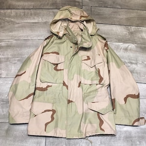 Chaqueta militar vintage Isratex M65 Mint Chip, camuflaje, para clima frío, desértica, talla pequeña, corta, fabricada en EE. UU.