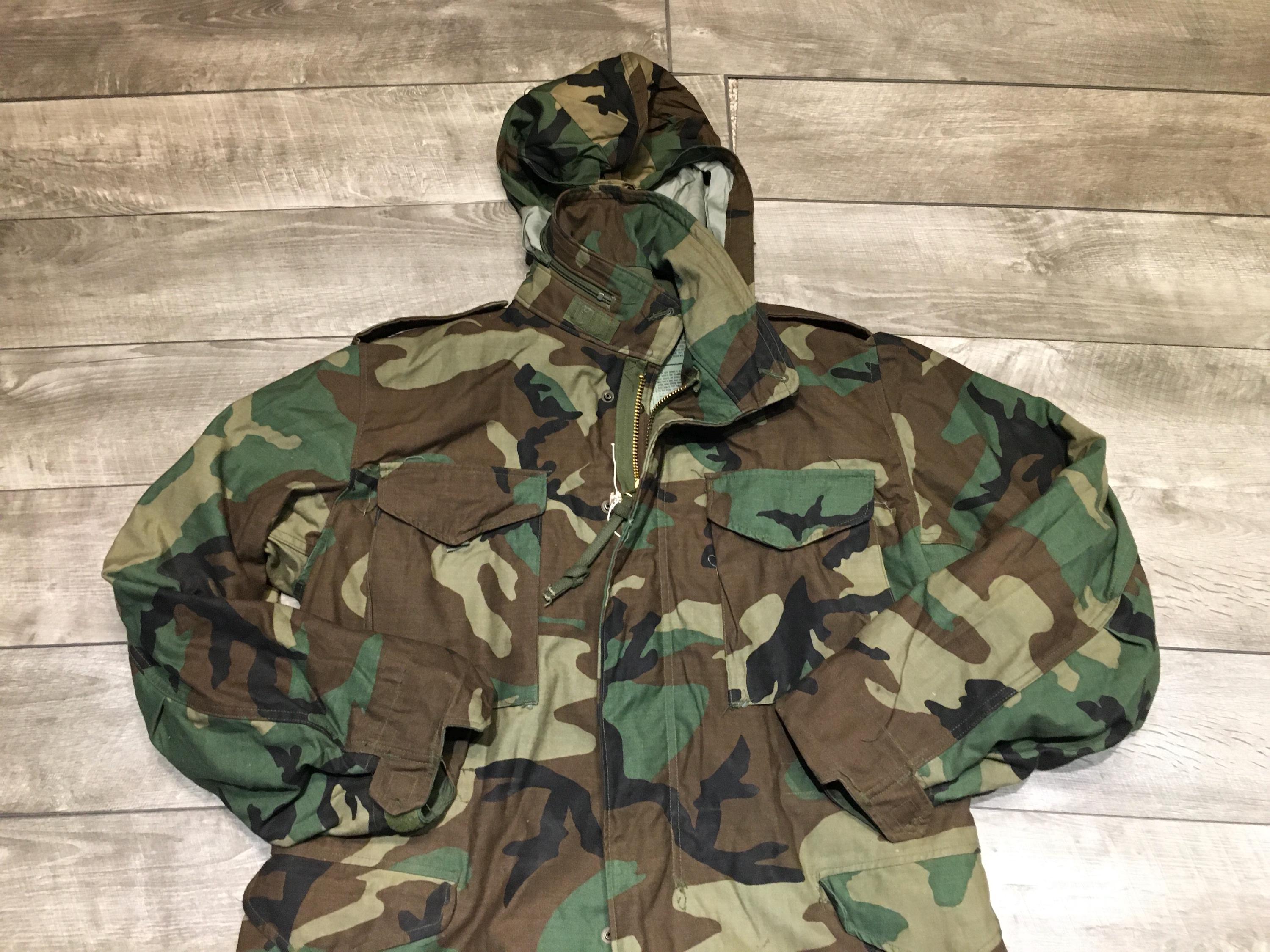 Vintage 1980s US Army Camo Parka Cold Weather Jacket Golden MFG Co