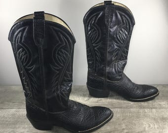 Vintage 1990s Leather Tony Lama Size Mens 10.5 EE US Cowboy Boots