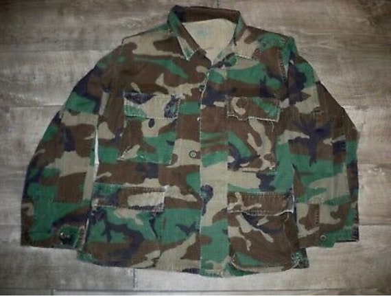 1990's Vintage US Army Woodland Hot Weather Camo … - image 1