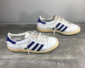Vtg Adidas ATP Masters Nastase Tennis Made in France Trainers Sneakers Mens Size 7.5 US
