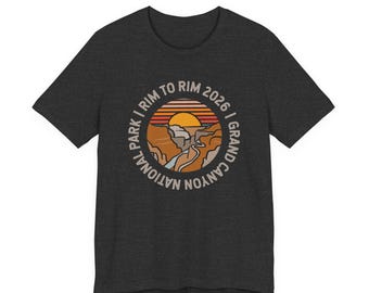 Grand Canyon Rim to Rim Hike T-Shirt: Unisex Soft Cotton Tee