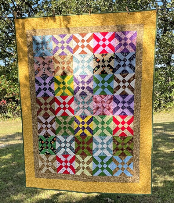X z and O s Patchwork Quilt Custom Quilted Etsy