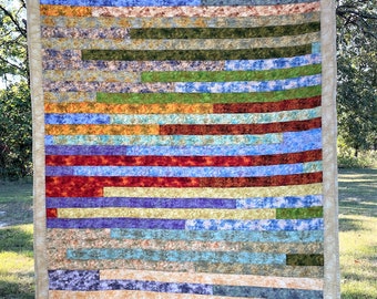 Striped Lab Quilt - With Musical Quilting Design