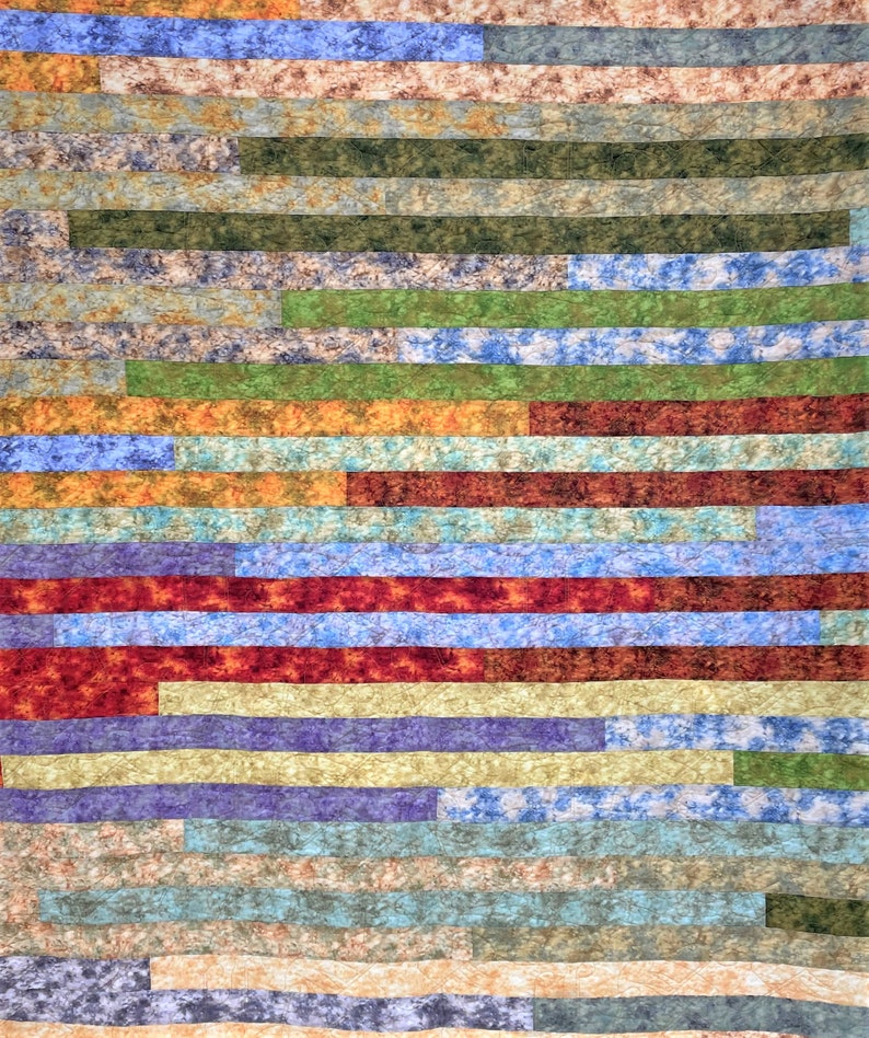 Striped Lab Quilt With Musical Quilting Design image 2