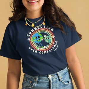 Connection Over Compliance Youth T-Shirt: Neurodiversity Affirming Kids Tee