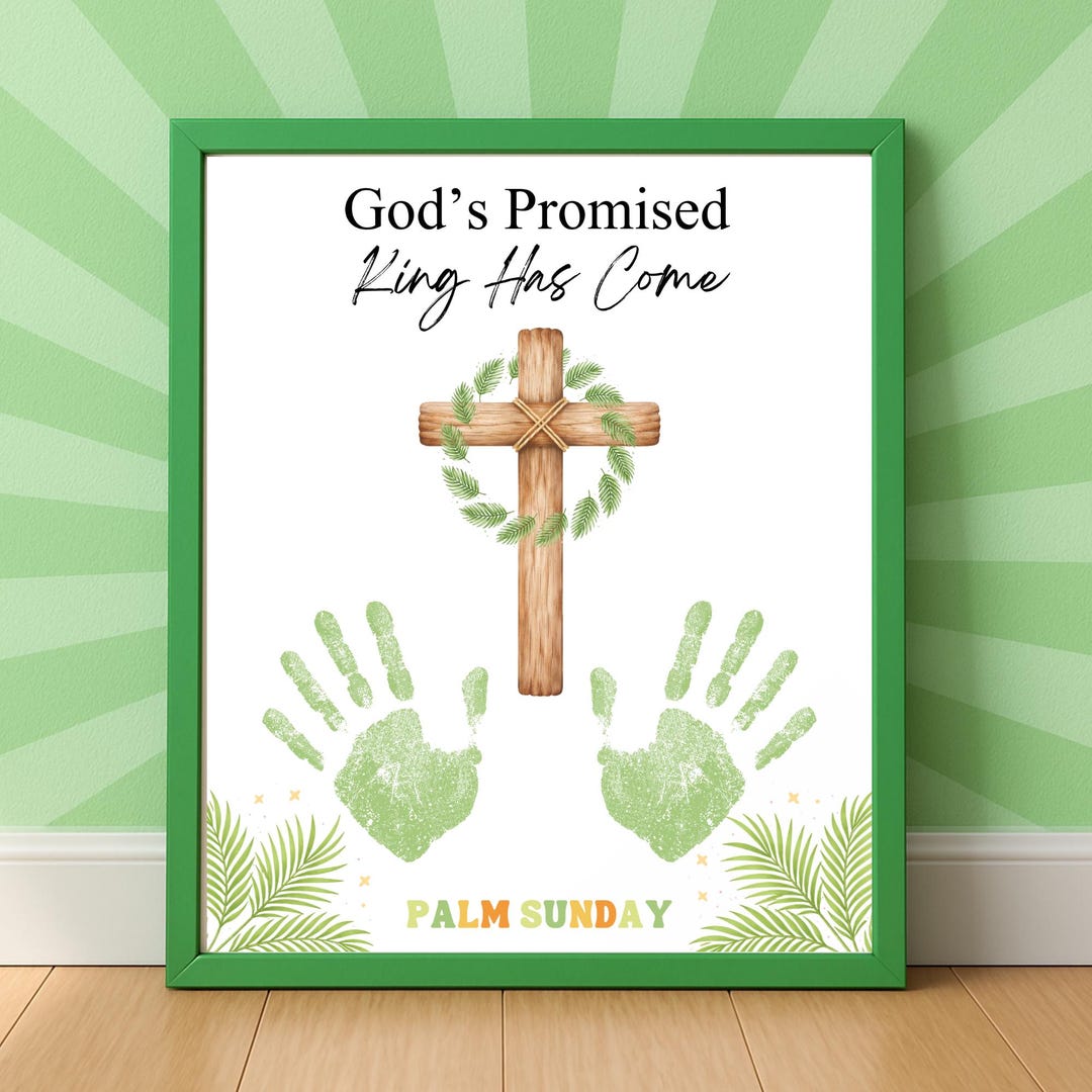 Palm Sunday Handprint Craft Printable | Christian Kids Activity God’s ...