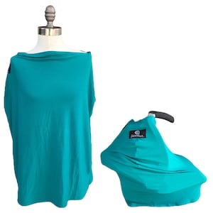 JADE Stretchy Baby Car Seat Cover, Wielofunkcyjny pokrowiec do karmienia, Oddychająca tkanina, Nowoczesny dodatek dla niemowląt, Projekt neutralny pod względem płci, Karmienie piersią