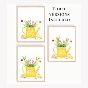 Manualidad imprimible con huellas de manos de primavera / Arte con huellas de manos de flores de primavera / Actividad de primavera para guarderías preescolares / Manualidad de recuerdo de primavera para niños imagen 4