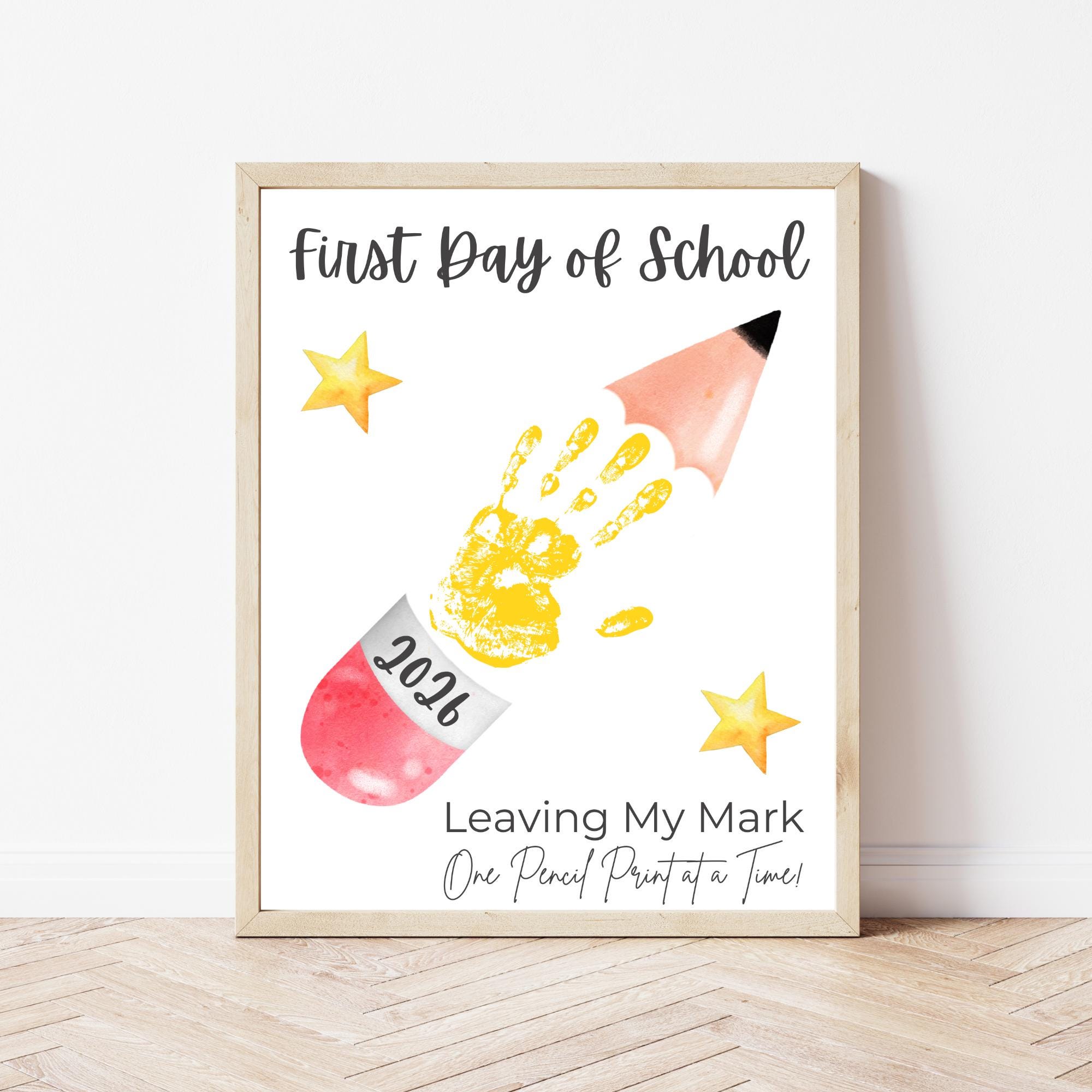 First Day of School Handprint Craft | Back to School Printable Keepsake ...