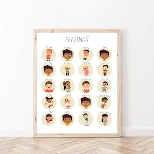 Printable Feelings Chart for Kids: Classroom Calm Down Corner (Digital Download