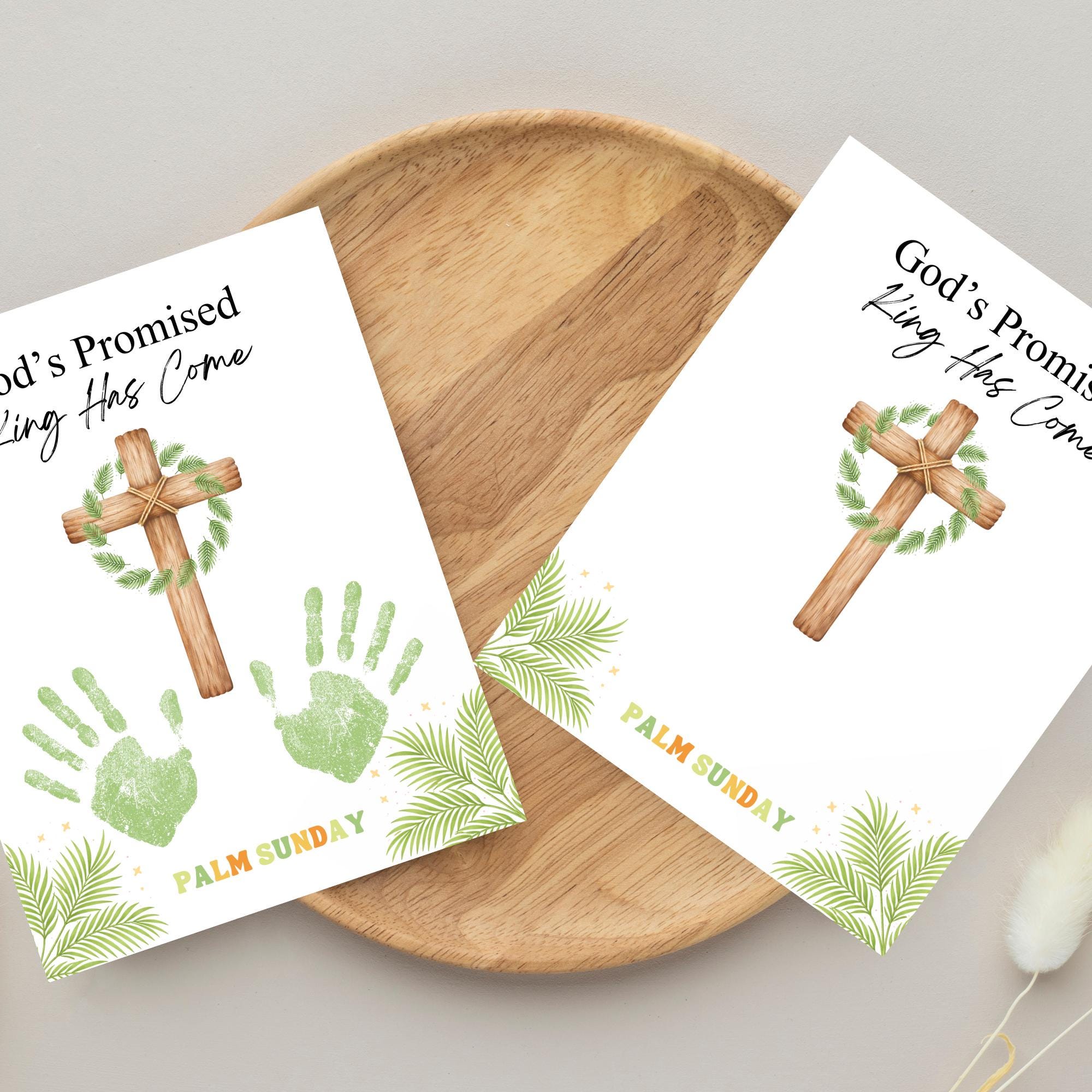 Palm Sunday Handprint Craft Printable | Christian Kids Activity God’s ...