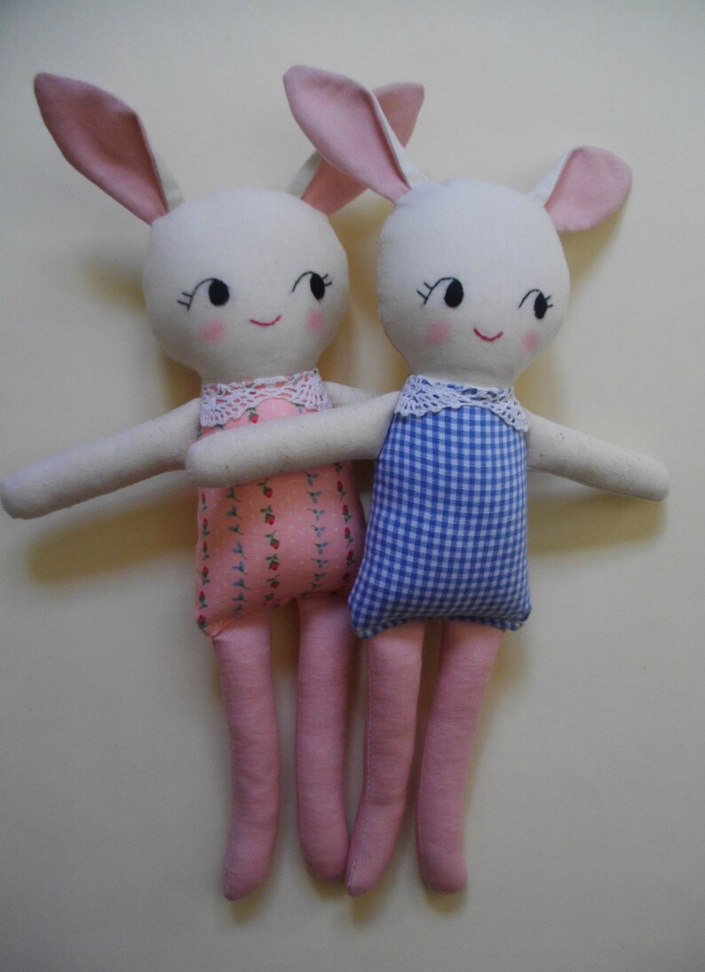 TWIN RAGDOLLS Cute twin dolls ragdolls rabbit plushies gift Etsy