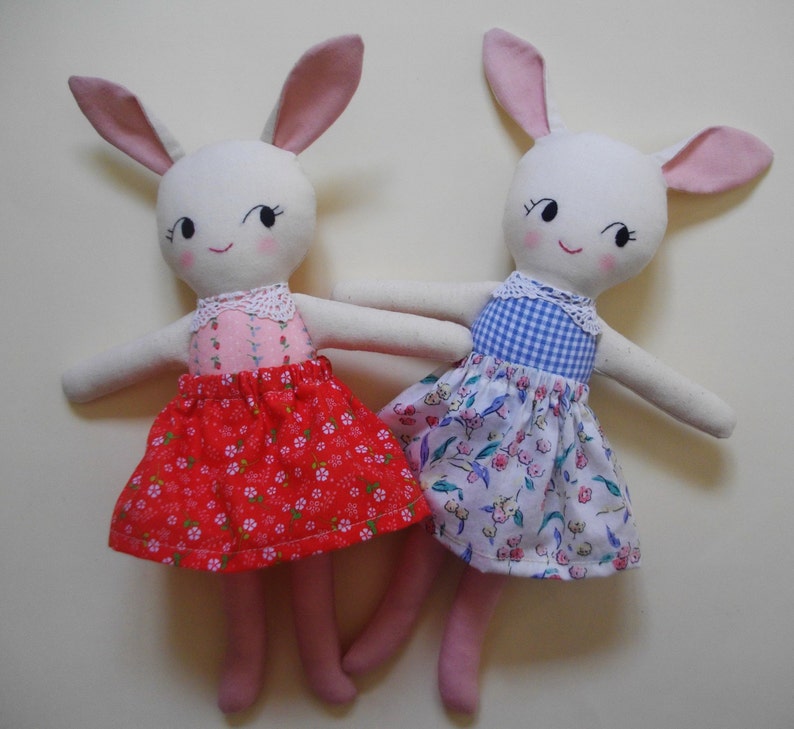TWIN RAGDOLLS Cute twin dolls ragdolls rabbit plushies gift Etsy