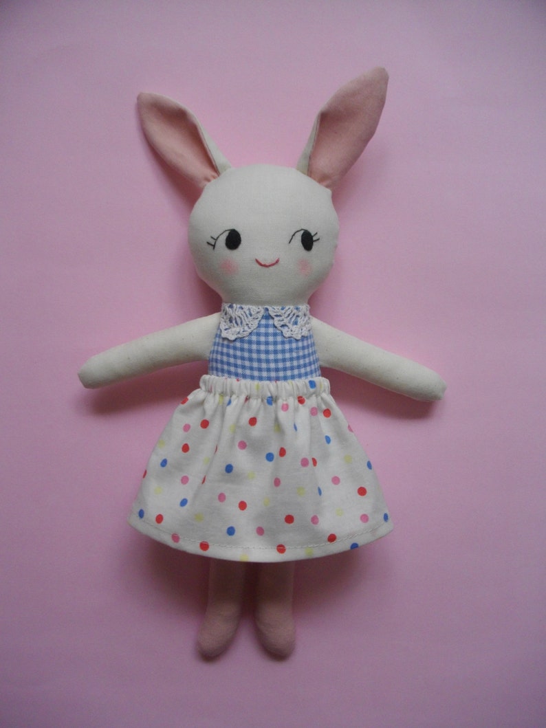 SWEET BUNNY RAGDOLL Handmade cloth doll rabbit plushie rag Etsy