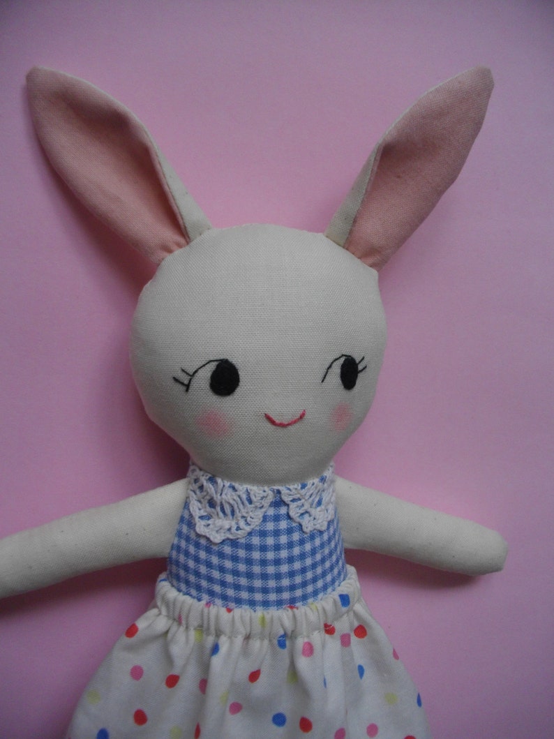 SWEET BUNNY RAGDOLL Handmade cloth doll rabbit plushie rag Etsy