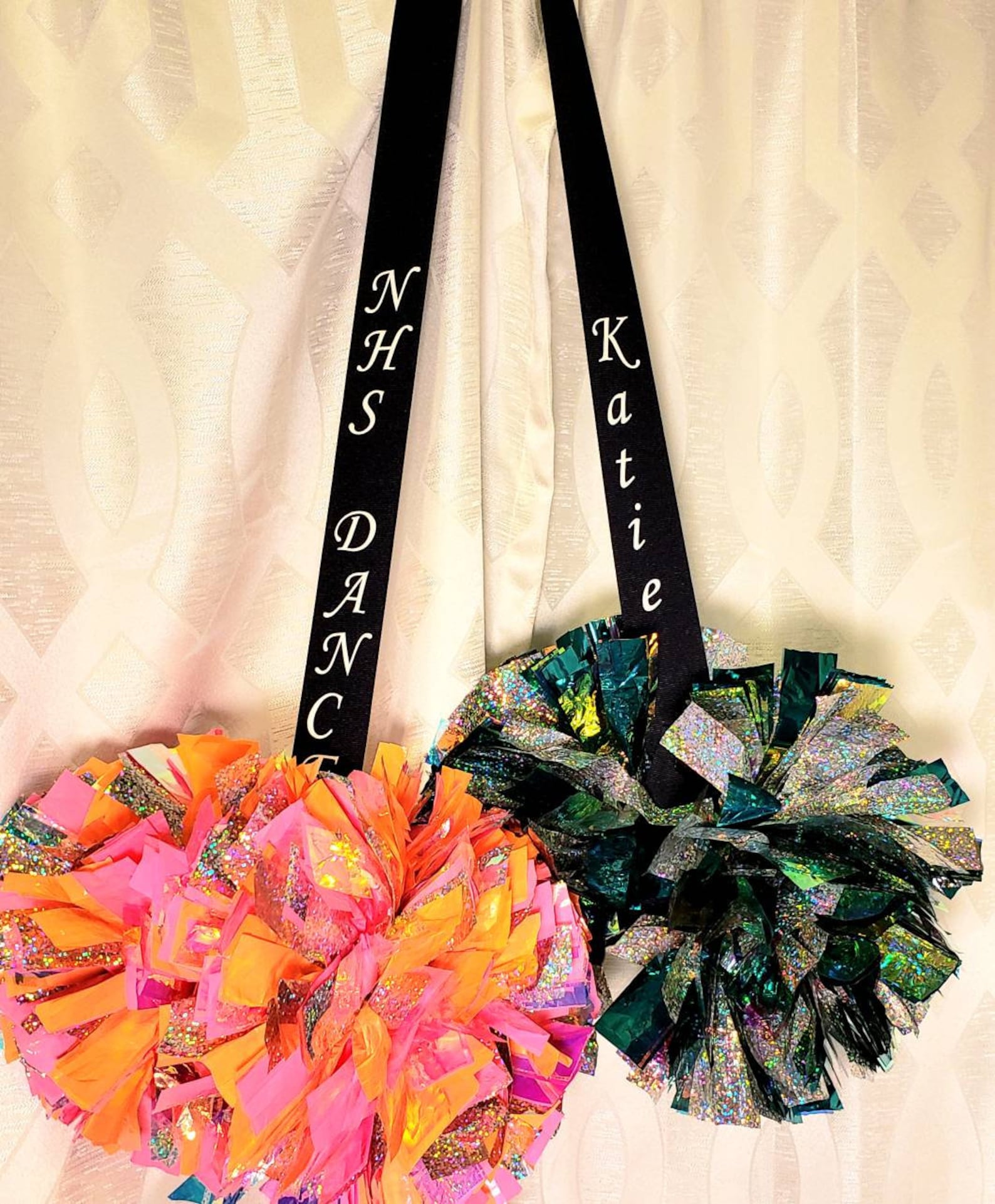 Pom Pom Neck Strap. Cheerleader or Dancer Pom Holder. Unique Etsy