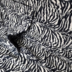 Zebra Print XL Quillow minky lux and premium minky zebra pattern personal lap quilt, extra-long 70  x 60 inches wide hospital gift