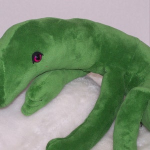 Sale priced Dinosaur Neck Animal dragon stuffed animals, neck pillow,unique gifts, all ages,one of a kind, post surgery.Neck Buddy