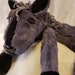 Grey Horse Neck Buddy with a gray mane, hospital cheer and eds comfort gift for about any age, gift for horse lovers, handmade new materials 
