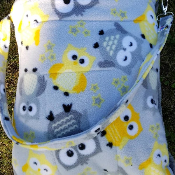 SALE! Owl Quillow, fleece and Minky quilt in a pillow ultra warm lap quilt, hospital comfort, owl lover gift, travel blanket