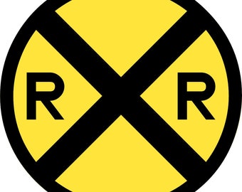 Reflective Railroad Crossing Decal - Etsy