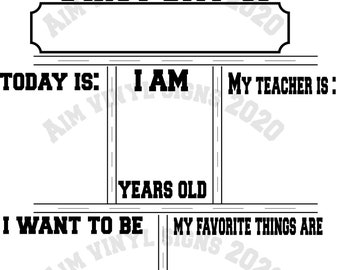 First day last day of school printable template Svg, Eps, Cutting File, home school Day Svg