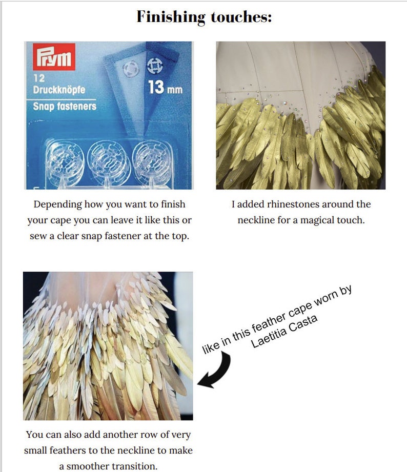 Faux Feather Cape Tutorial image 4