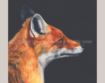 Vixen Originele Olieverfschilderij Fox Portret Wildlife Animal Art Decor